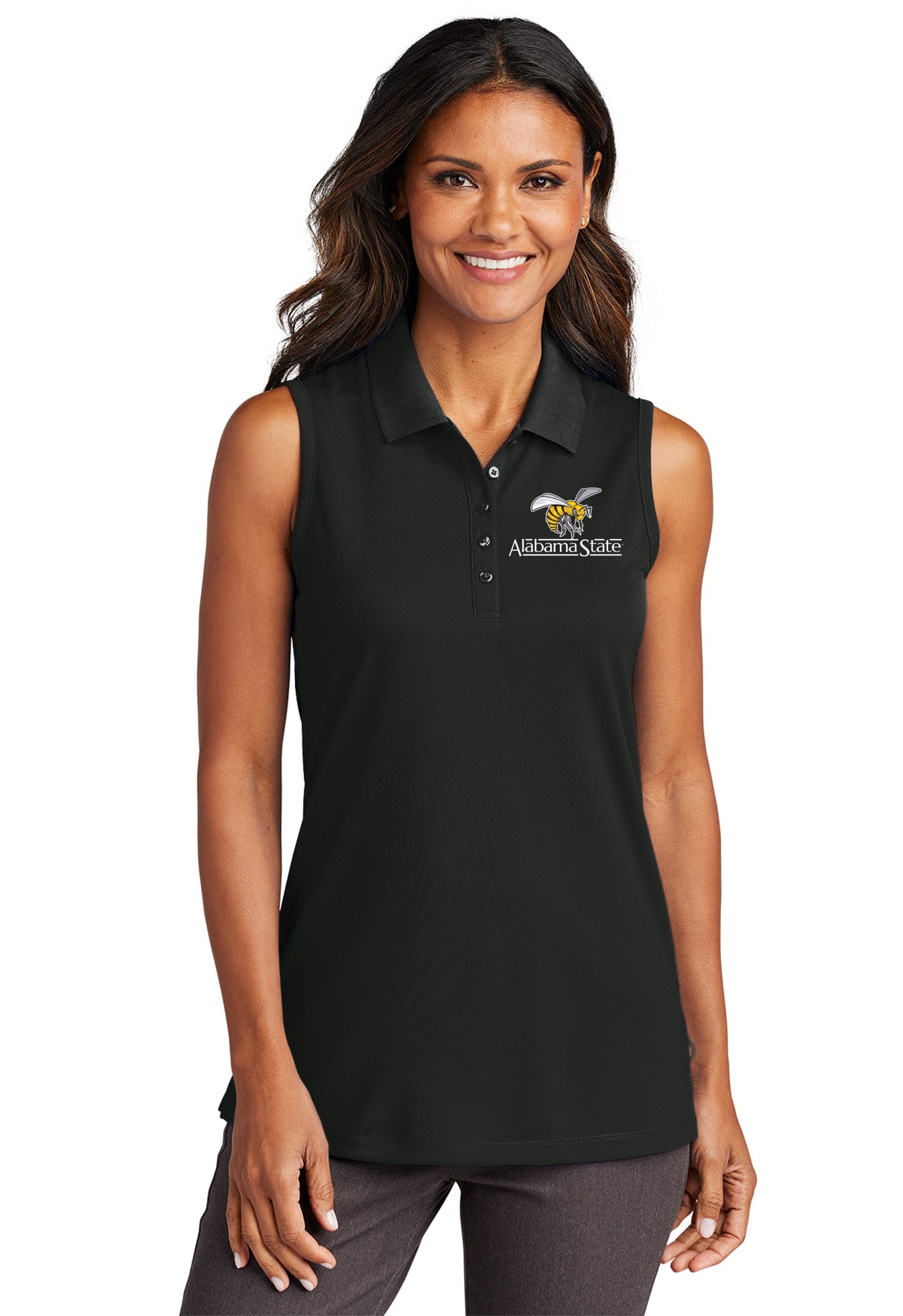 Alabama State Ladies Deluxe Sleeveless Polo