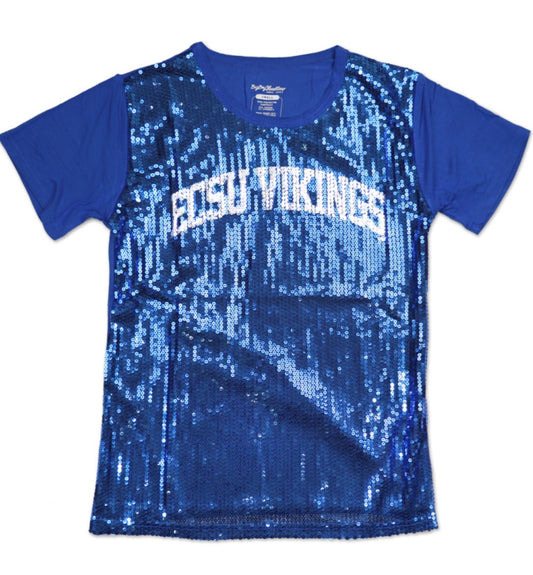 ELIZABETH CITY STATE SEQUIN TEE