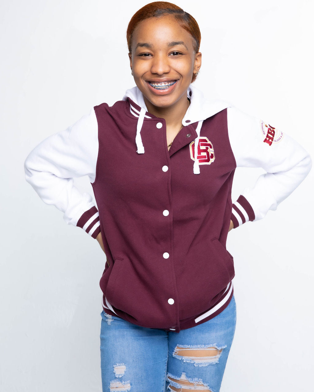 Bethune Cookman University Ladies L-Style Varsity Jacket