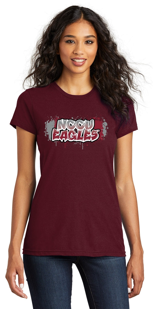 North Carolina Central University Graffiti Ladies Comfort Tee