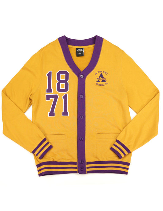 ALCORN STATE MEN'S CARDIGAN (Old Gold)