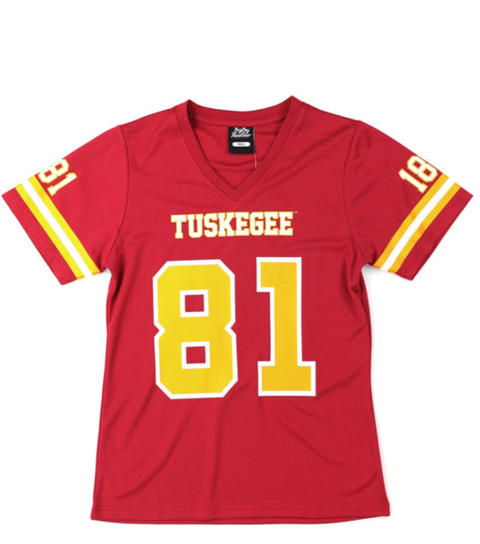WOMEN'S TUSKEGEE UNIVERSITY FOOTBALL JERSEY TEE