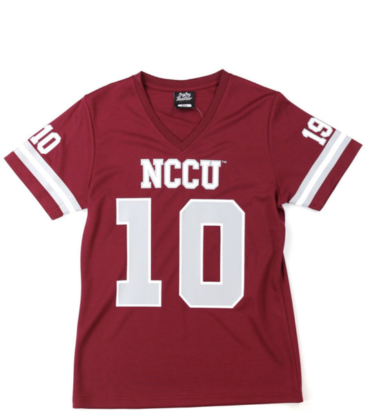 WOMEN'S NORTH CAROLINA CENTRAL FOOTBALL JERSEY TEE